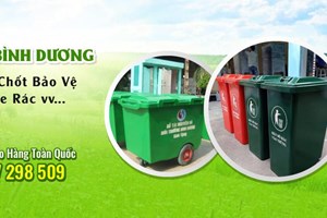 banner thung rac xe thu gom rac