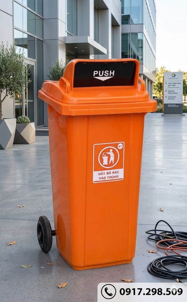 Báo giá thùng rác 240 lít giá rẻ 