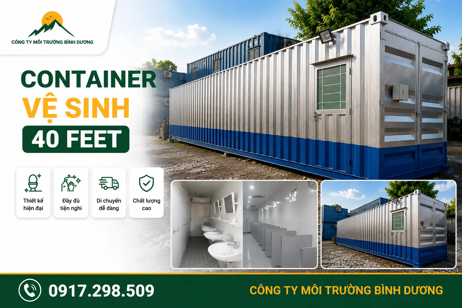 Cho thuê container vệ sinh tại công trường xây dựng