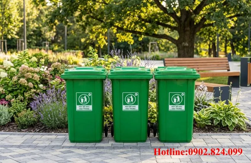 Thùng rác 240 lít HDPE 