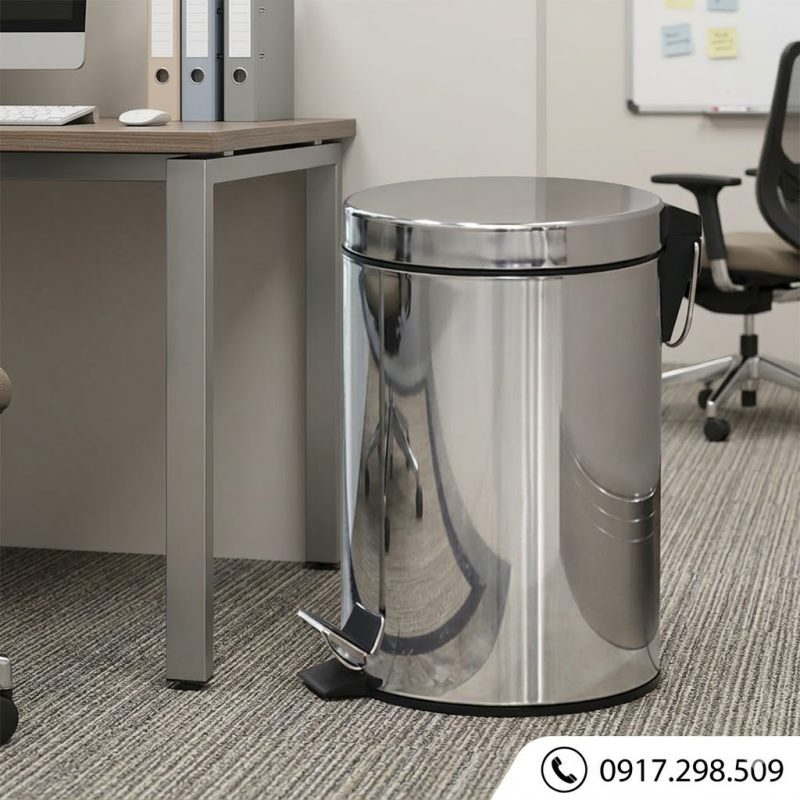 Thùng rác inox 12 lít