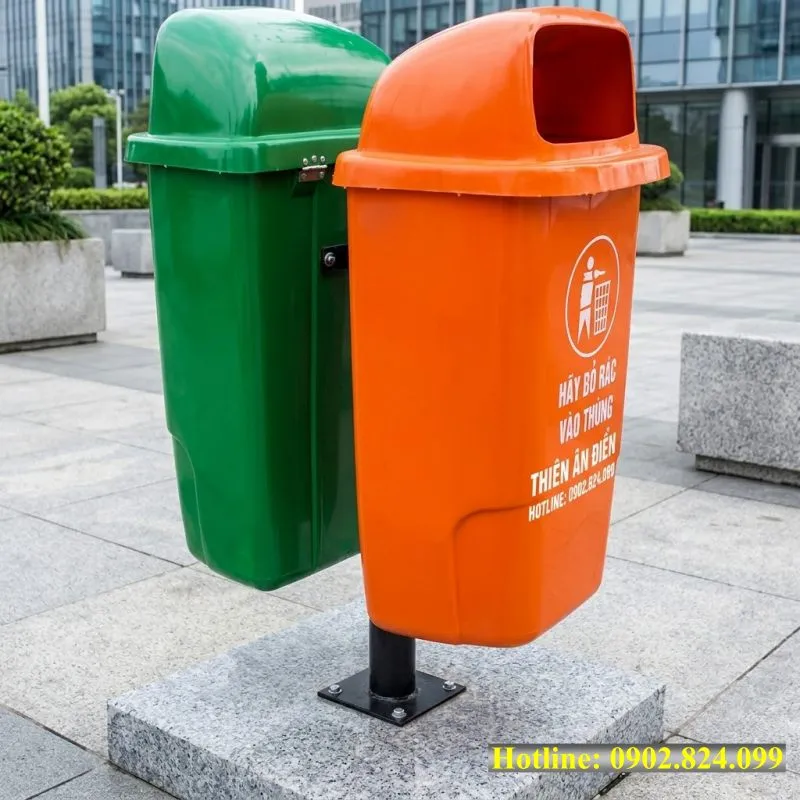 thùng rác ngoài trời 
