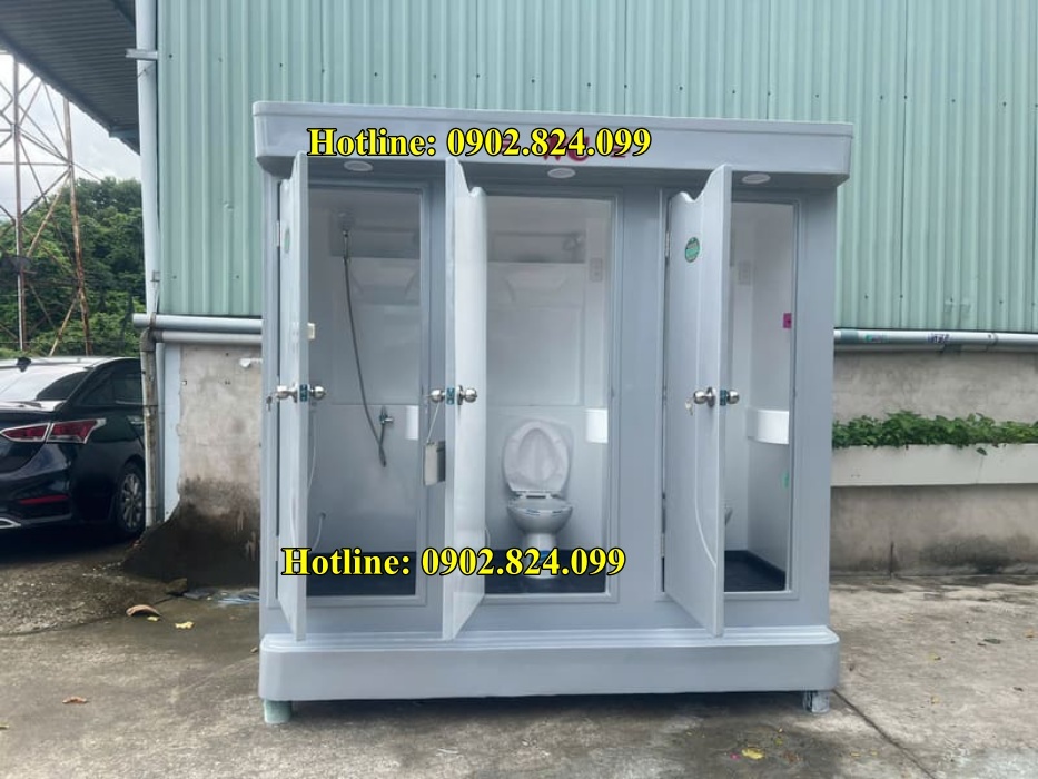 nhà vệ sinh di động 3 buồng 
