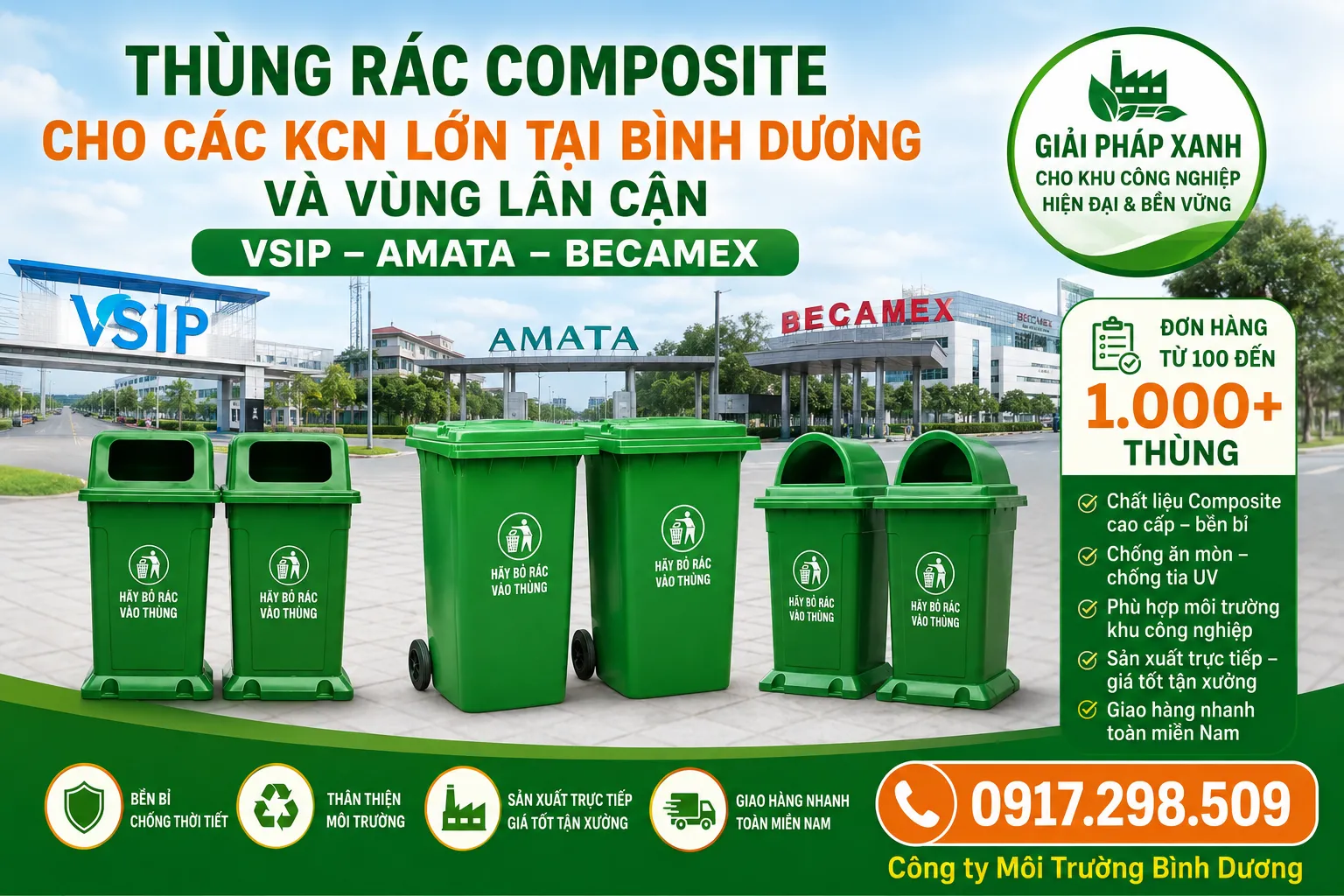 báo giá thùng rác công nghiệp