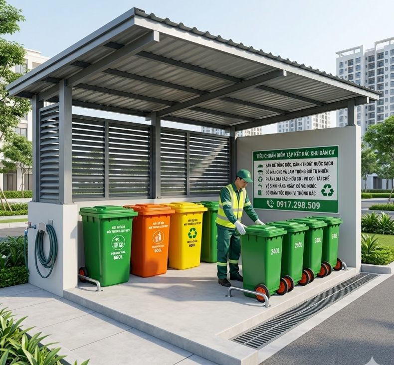 điểm tập kết rác thải không độc hại