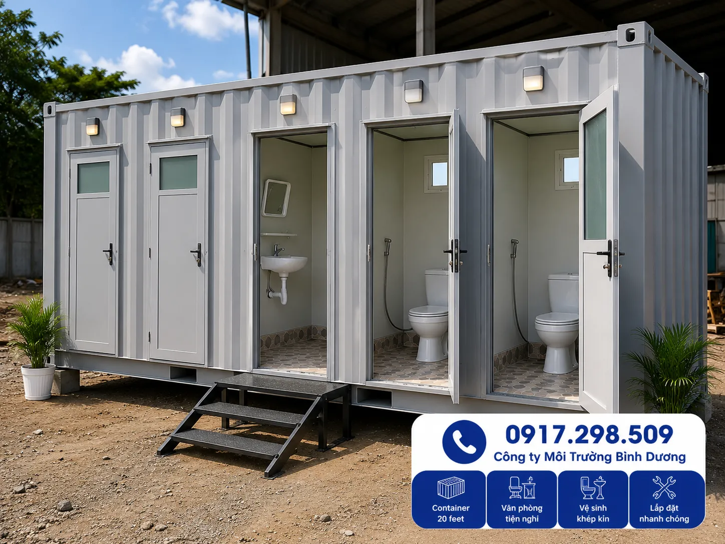 giá container toilet