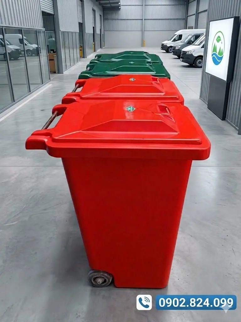 giá thùng rác 120 lít ( bố cảnh minh họa )