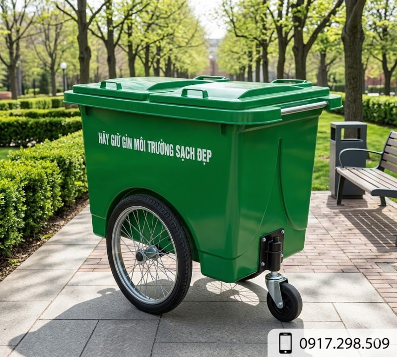 giá thùng rác 660 lít