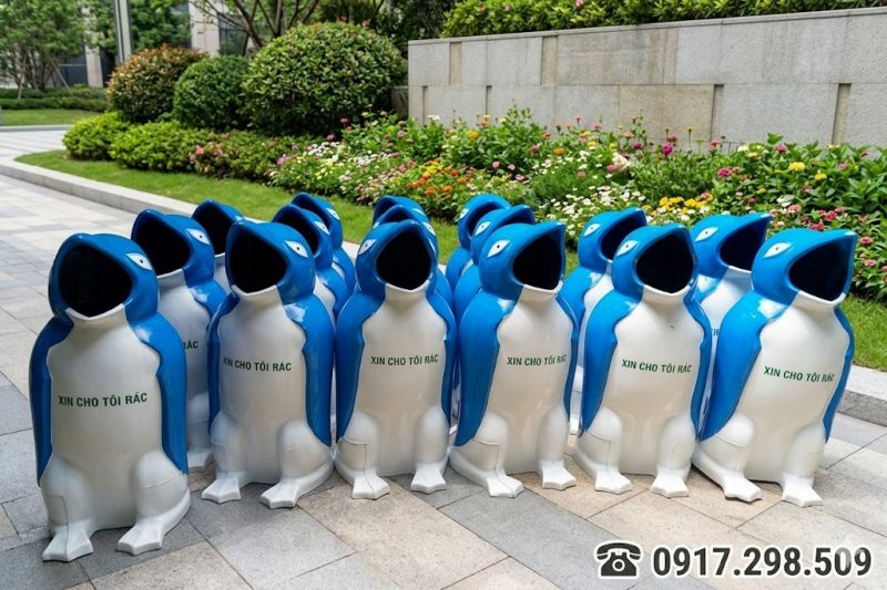 Giá thùng rác Chim Cánh Cụt 