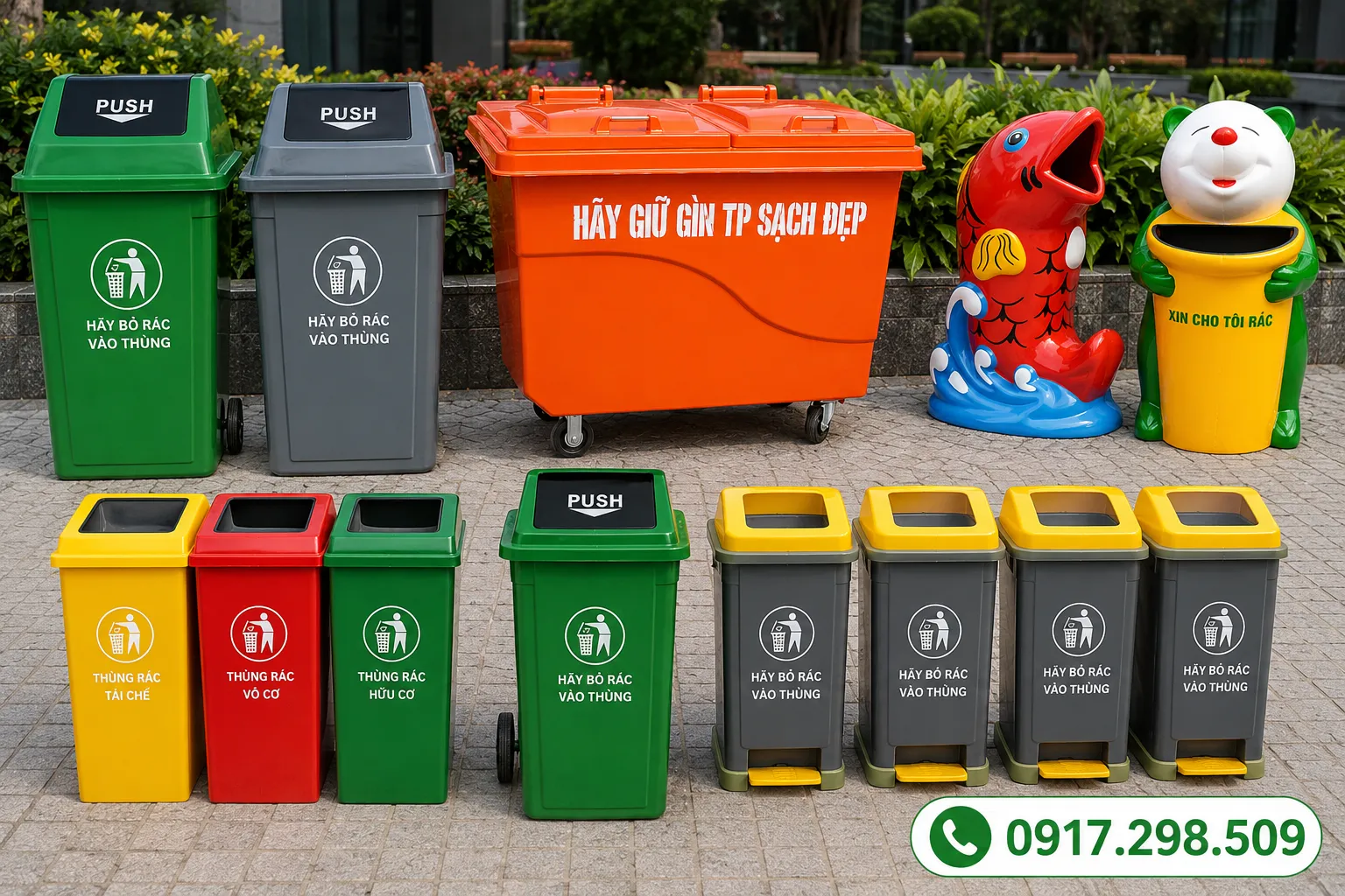 mua thùng rác composite tại tphcm