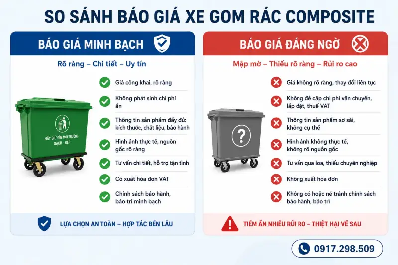 giá thùng rác 660l