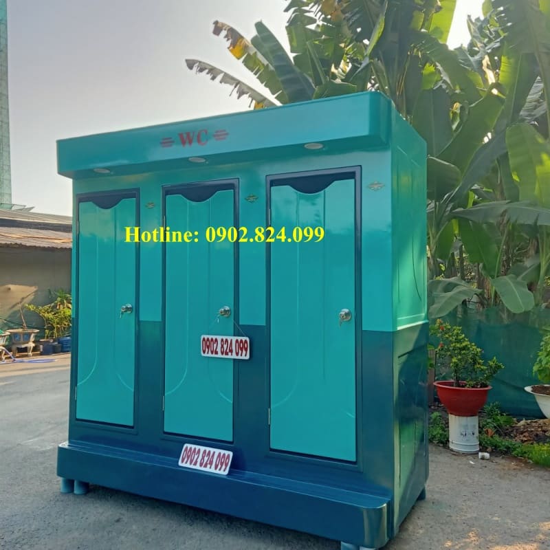 nhà vệ sinh di động 3 buồng 