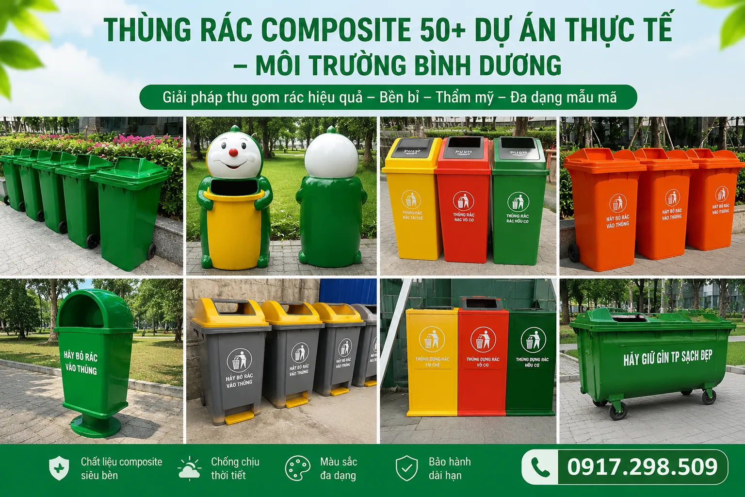 thùng rác composite giá sỉ tận xưởng