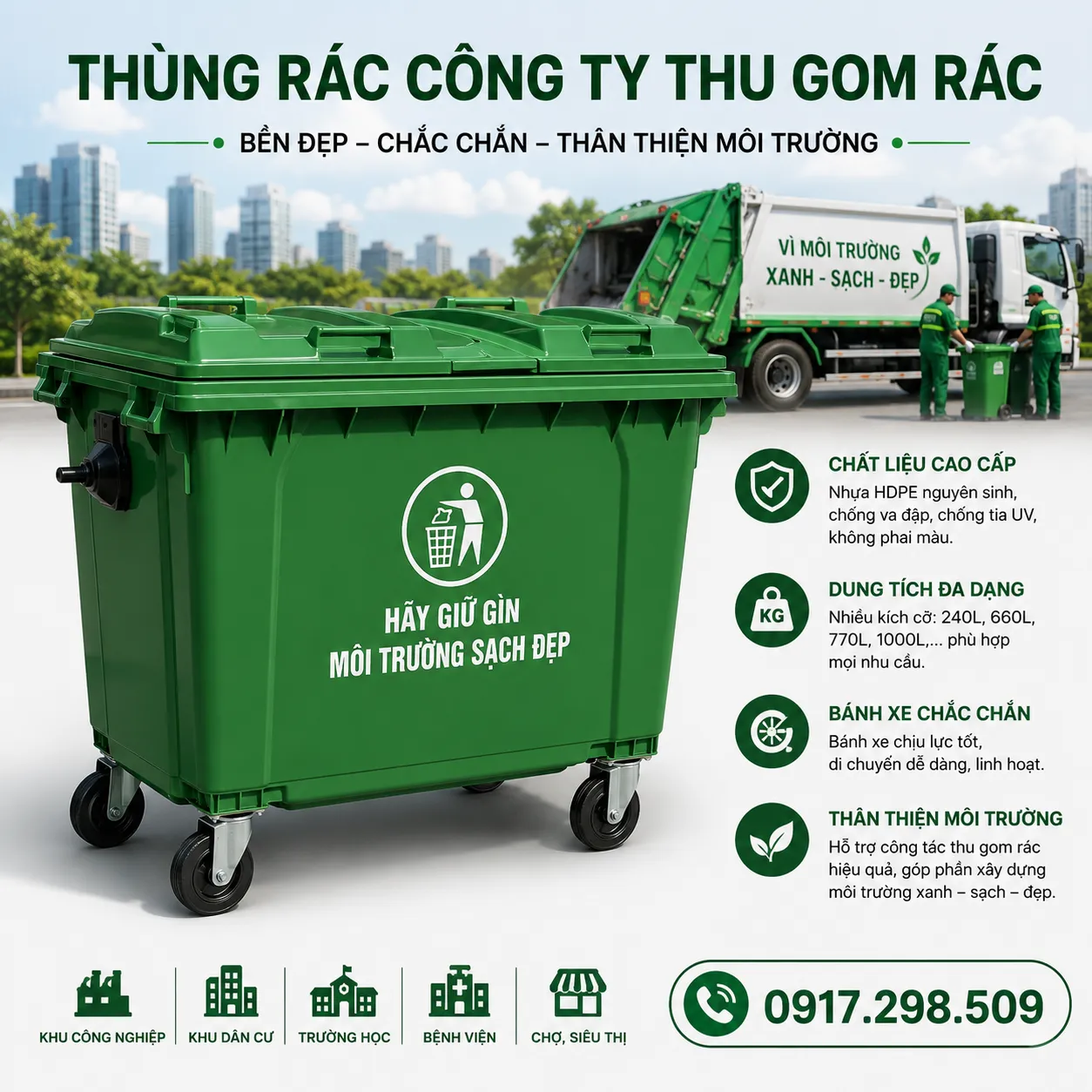 thùng rác công ty thu gom rác