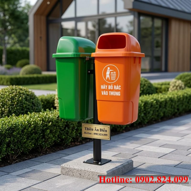 Thùng rác ngoài trời