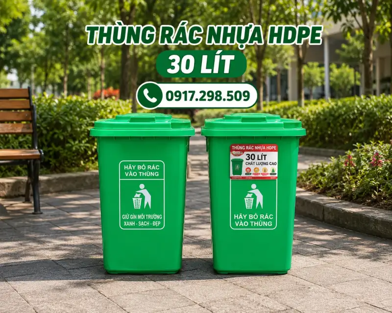 Thùng rác nhựa gia đình 30 lít 