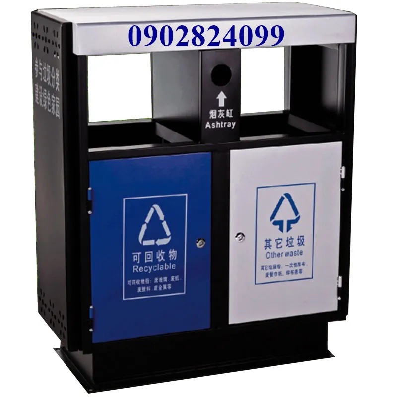 thùng rác ngoài trời composite 