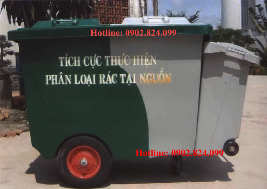 xe thu gom rác 800 lít 