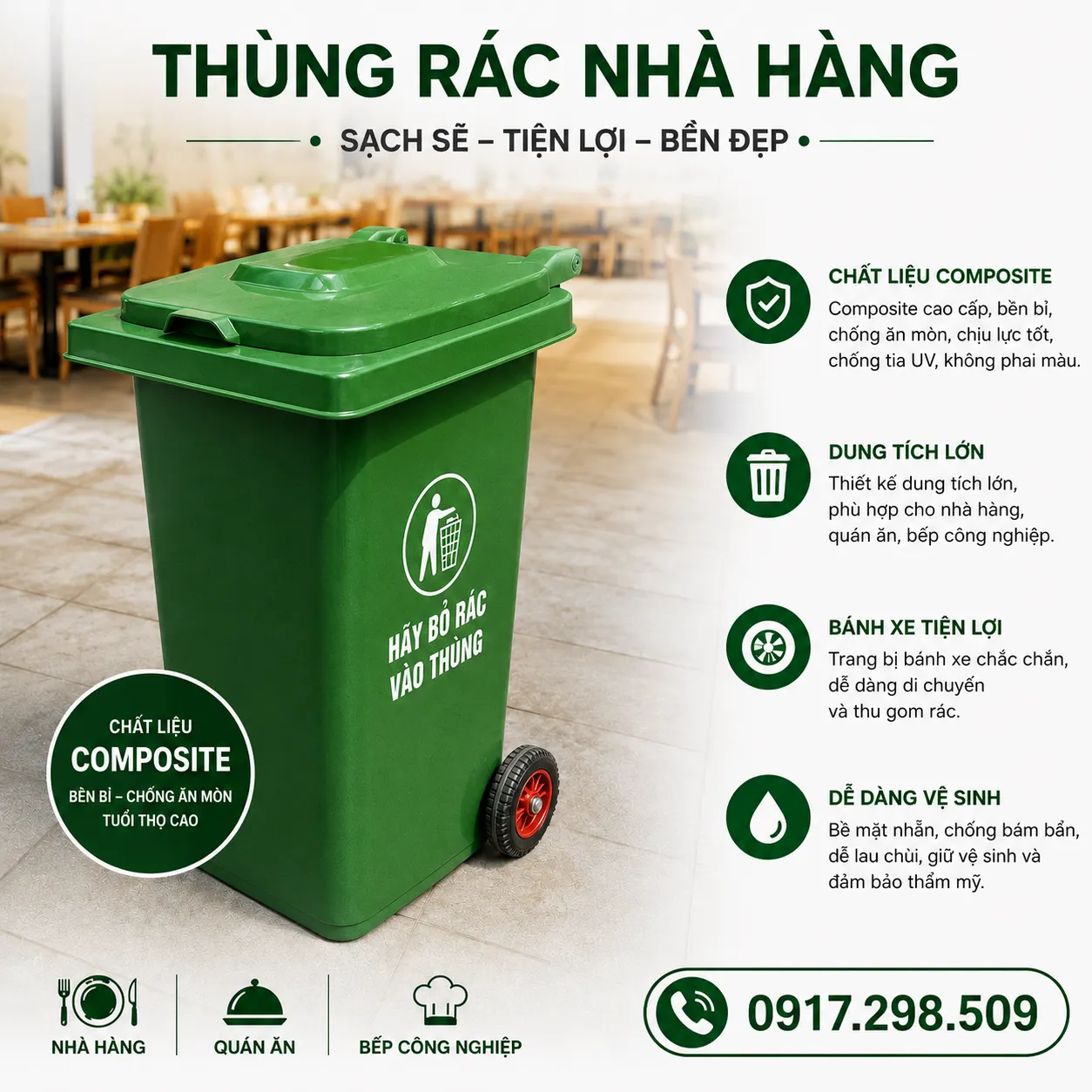 Bảng Báo Giá Thùng Rác Composite Mới Nhất Tháng 8/2026 – Cập Nhật Tại Xưởng
