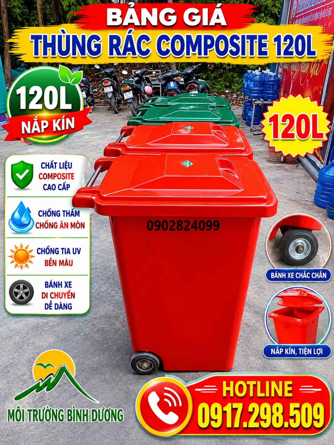 Giá Thùng Rác Composite 120 Lít : So Sánh 9 Nhà Cung Cấp & Bí Quyết Chọn Đúng Hàng Xưởng