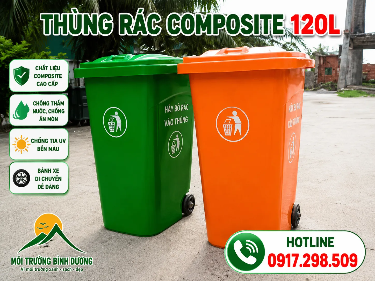 Giá Thùng Rác Composite 120 Lít : So Sánh 9 Nhà Cung Cấp & Bí Quyết Chọn Đúng Hàng Xưởng