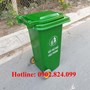 Thùng Rác Composite 120L Có Bánh Xe - Siêu Bền, Giá Gốc Tại Xưởng Môi Trường Bình Dương