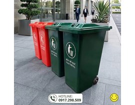 Thùng Rác Composite 240L Nắp Kín, Bánh Xe - Lựa Chọn Số 1 Cho Đô Thị & Khu Công Nghiệp
