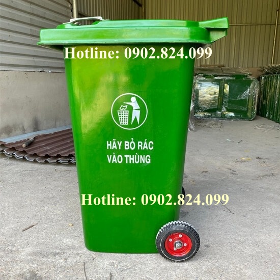 Thùng Rác Composite 240L Nắp Kín, Bánh Xe - Bền Bỉ Hơn 15 Năm, Giá Gốc Tại Xưởng Môi Trường Bình Dương