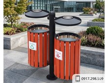 THÙNG RÁC GỖ TREO ĐÔI NGOÀI TRỜI: SANG TRỌNG, PHÂN LOẠI RÁC THÔNG MINH