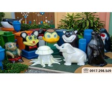 Thùng rác hình con thú