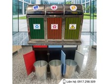 THÙNG RÁC INOX 3 NGĂN PHÂN LOẠI RÁC THÔNG MINH | GIẢI PHÁP VÀNG CHO MÔI TRƯỜNG