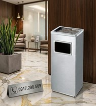 Thùng Rác Inox Gạt Tàn Chữ Nhật (300x240x610) Cao Cấp | Giá Gốc Tận Xưởng