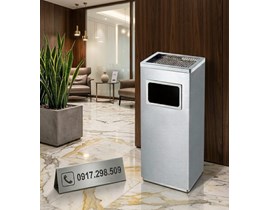 Thùng Rác Inox Gạt Tàn Chữ Nhật (300x240x610) Cao Cấp | Giá Gốc Tận Xưởng