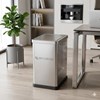 Thùng Rác Inox Nắp Lật Vuông Cao Cấp Văn Phòng, Khách Sạn