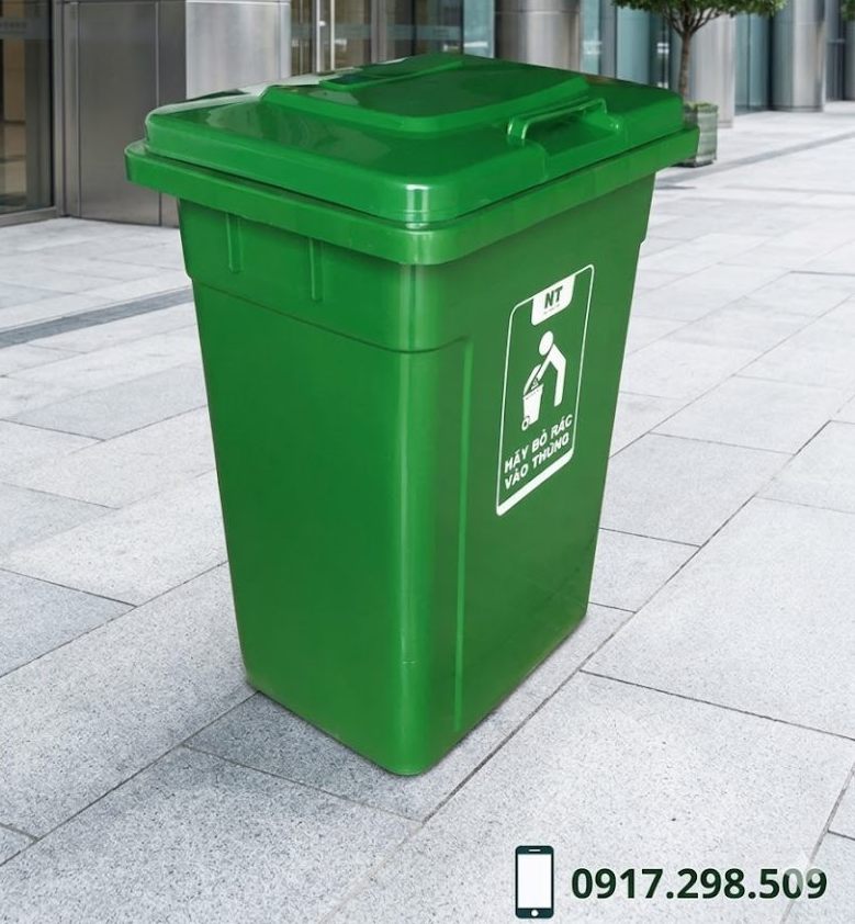 Thùng Rác Nhựa 90L Có Nắp Đậy Bền Bỉ, Giá Tốt | Môi Trường Bình Dương