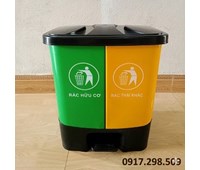 Thùng Rác Đạp Chân 2 Ngăn 40L: Giải Pháp Phân Loại Rác Tiện Lợi, An Toàn