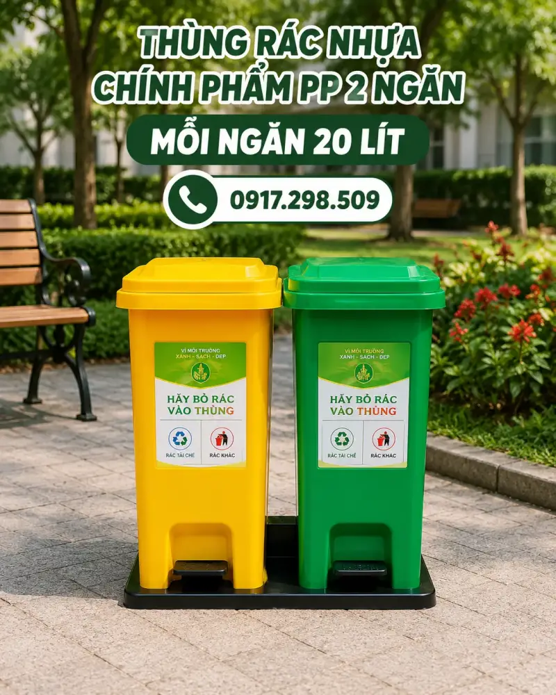 Thùng Rác Nhựa Gia Đình & Văn Phòng: Chọn PP, HDPE hay Composite?