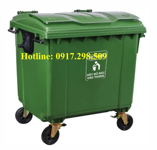 XE THU GOM RÁC 800 LÍT COMPOSITE: GIẢI PHÁP TỐI ƯU CHO KHỐI LƯỢNG RÁC LỚN 