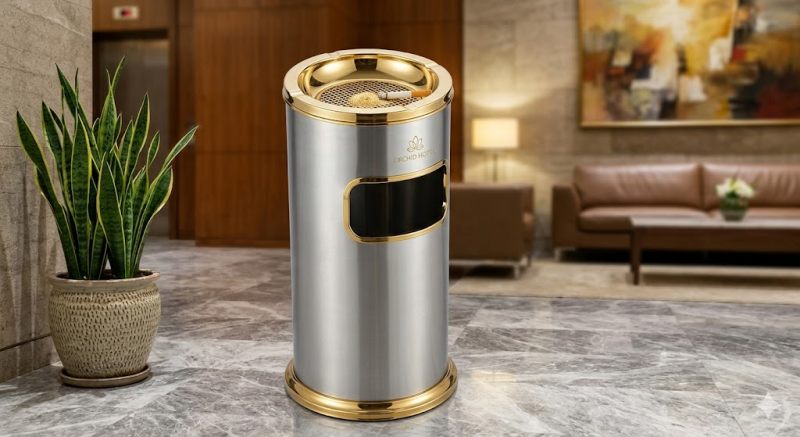 Cách Bố Trí Thùng Rác Inox: Nâng Tầm Không Gian Sảnh Khách Sạn & Văn Phòng
